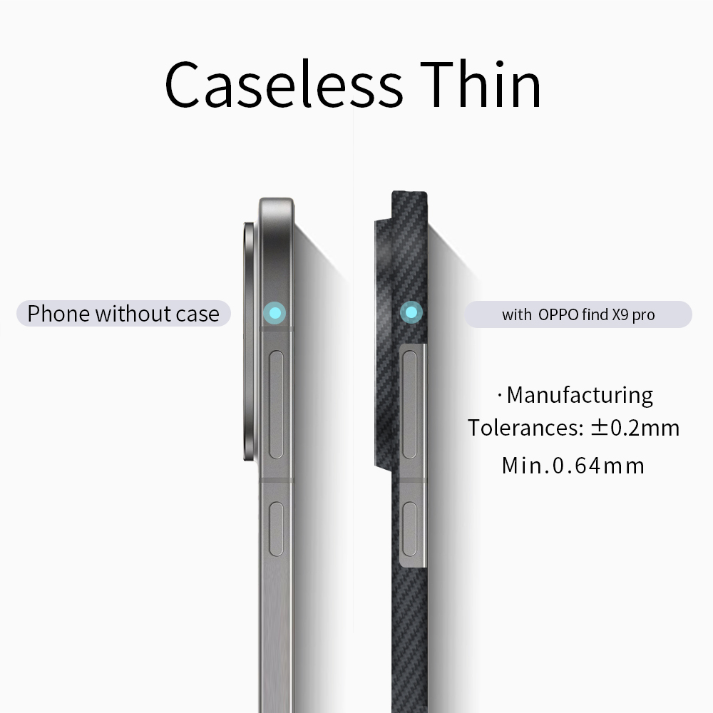 Voor Oppo Find X9 Pro/Find X9  - Crepe Pan Carbon recensie en prijs